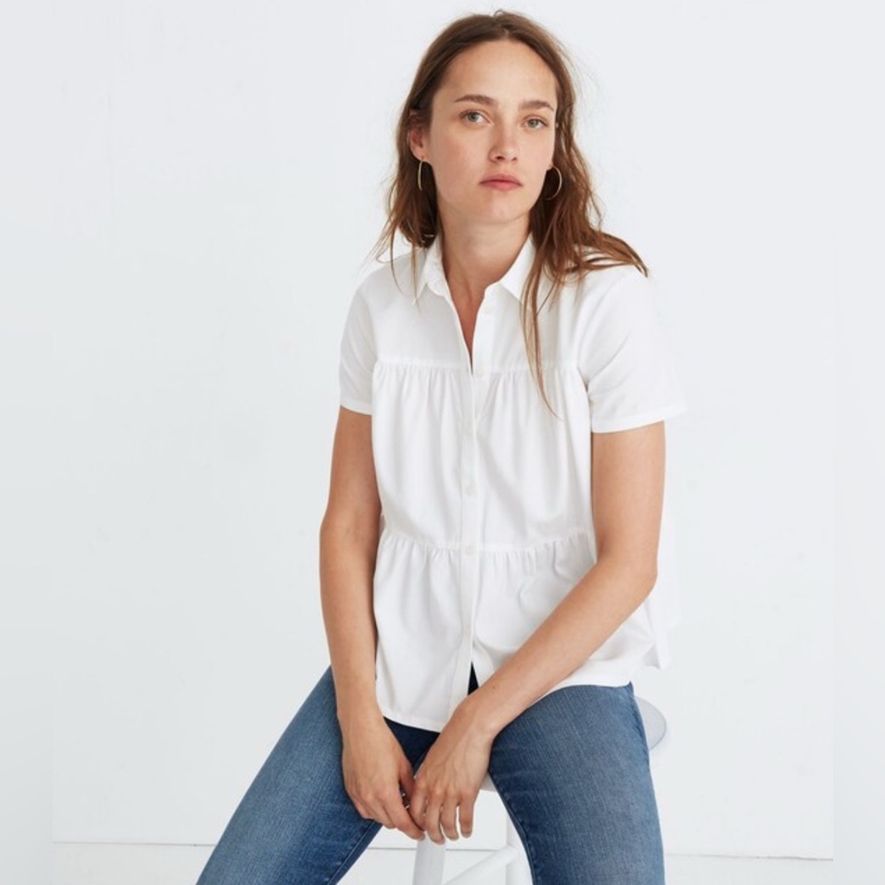 Madewell White Button Down Shirt